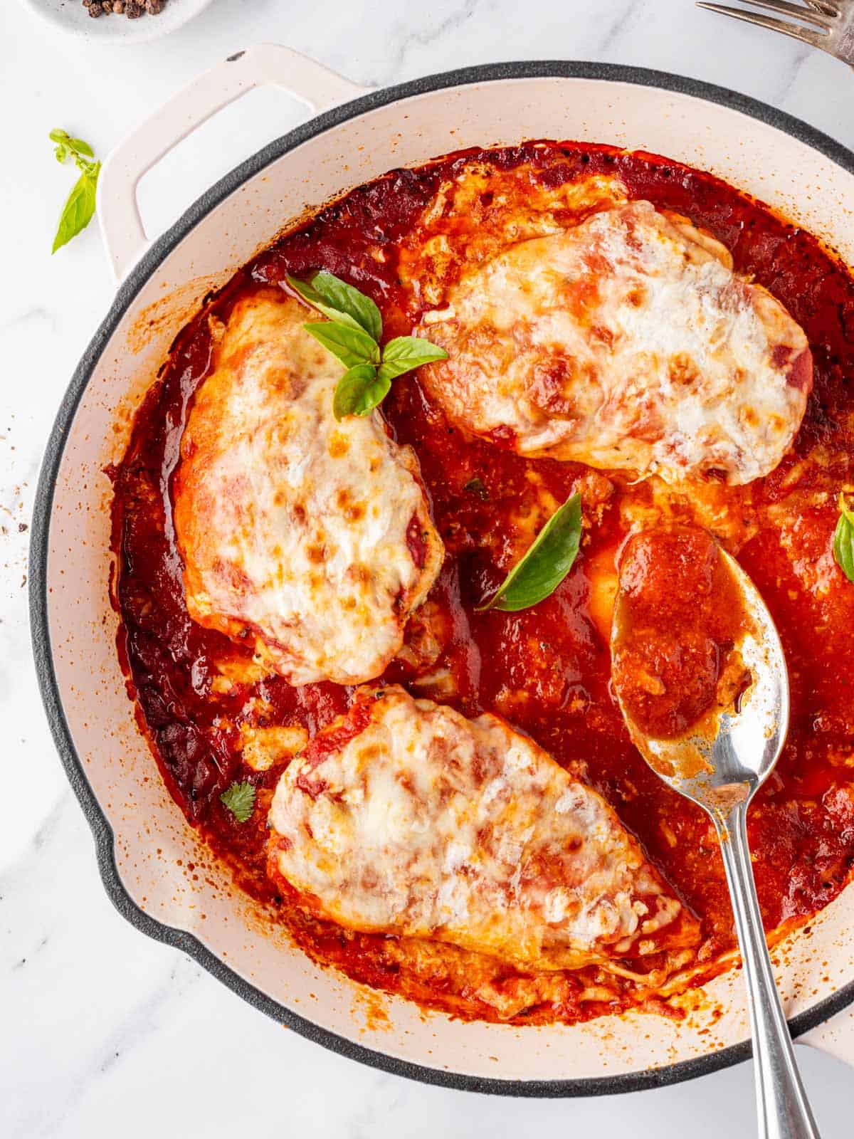 Low Carb Chicken Parmesan Skillet – Cookin' with Mima