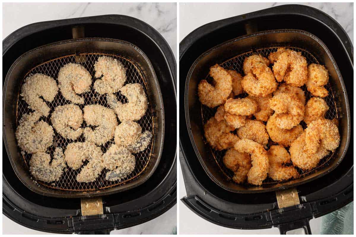 How to air fry panko shrimp for bang bang shrimp.