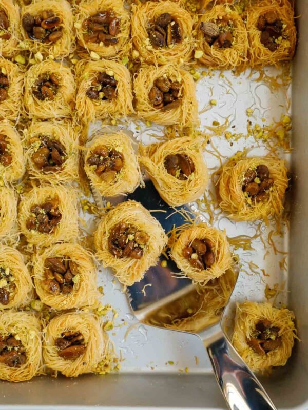 baklava bird nest after baking