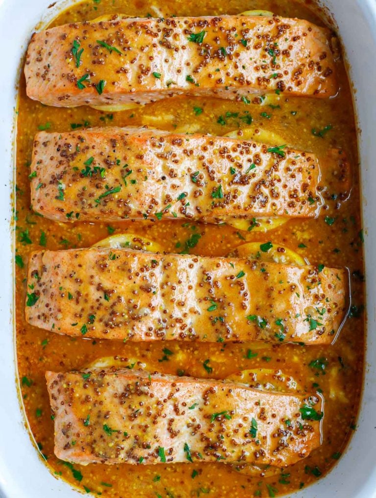 Baked Honey Mustard Salmon – Cookin' with Mima