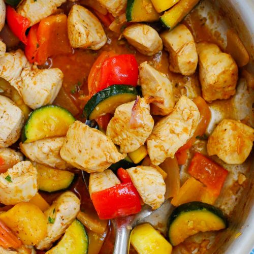 Chicken With Mixed Vegetables in Skillet – Cookin' with Mima