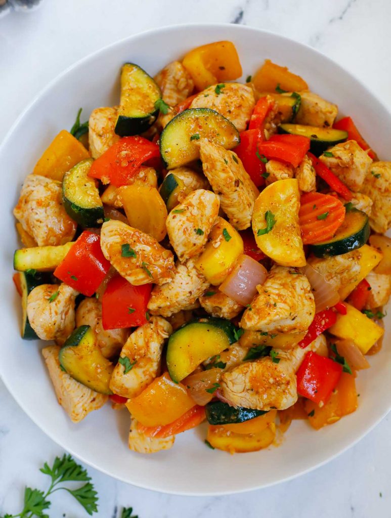 Chicken With Mixed Vegetables in Skillet – Cookin' with Mima
