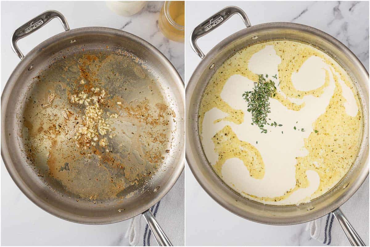How to make creamy herb sauce for chicken.
