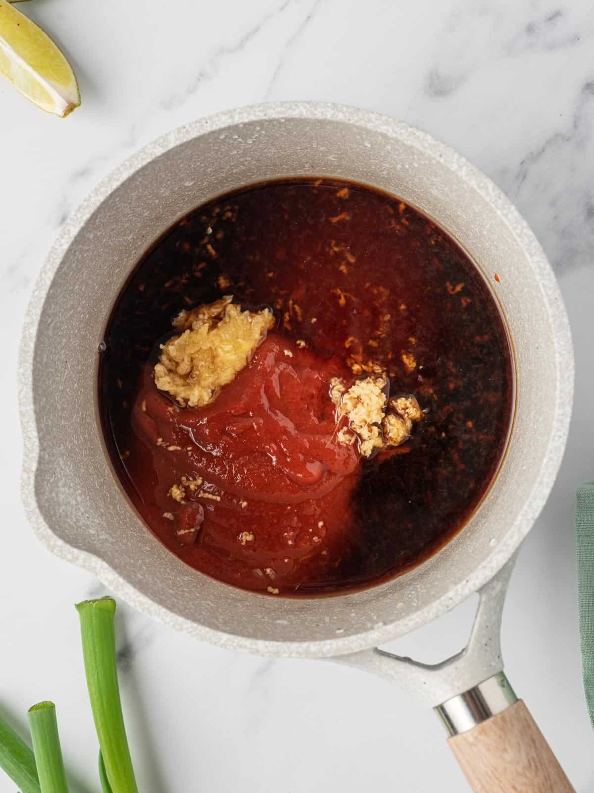 How to make the spicy honey sriracha chicken marinade.