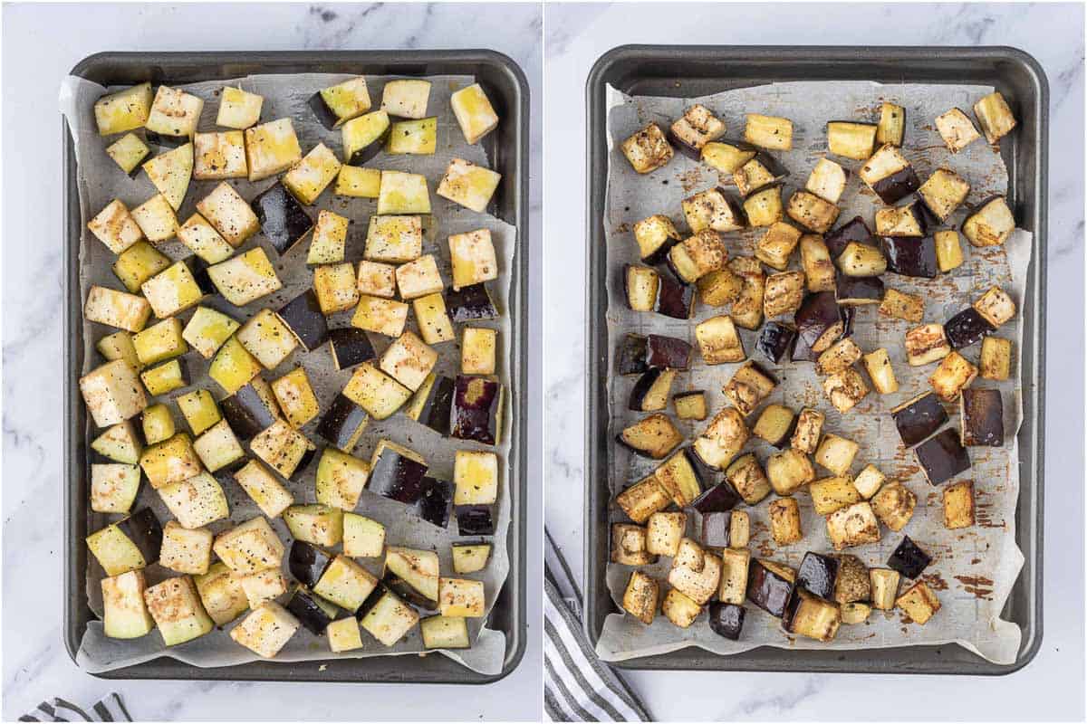 How to roast eggplant.