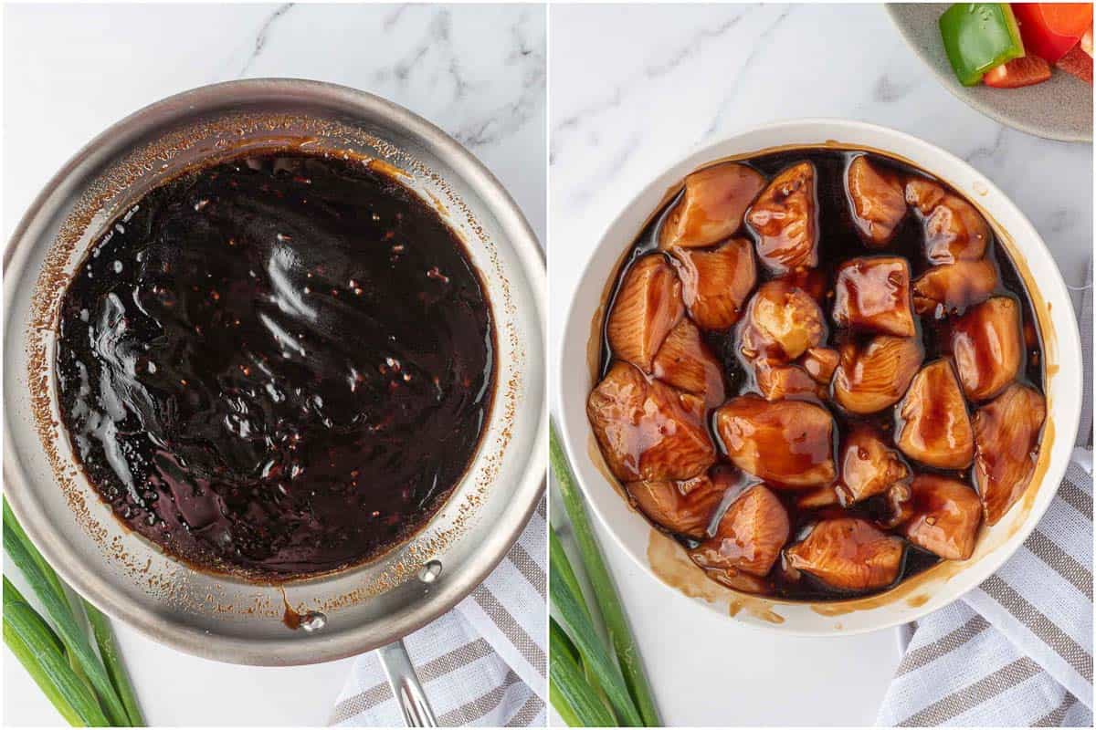 How to marinating chicken in teriyaki sauce.