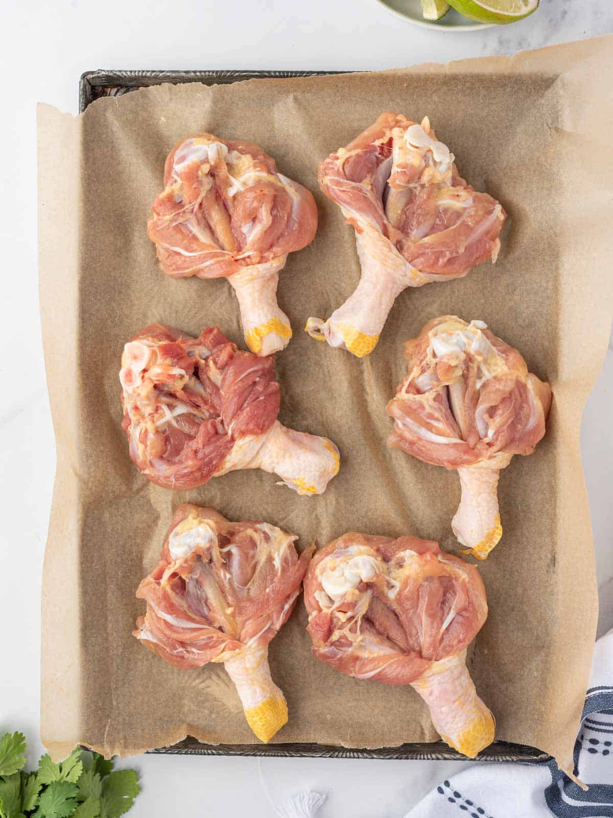 How to butterfly chicken legs for even cooking.