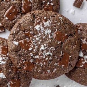 close up of a plant based cookies in a pile.