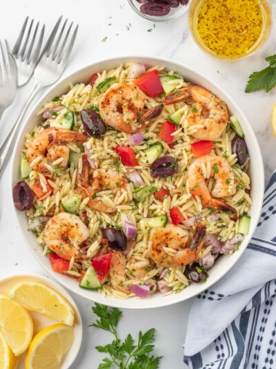 Mediterranean Shrimp Orzo Salad – Cookin' with Mima