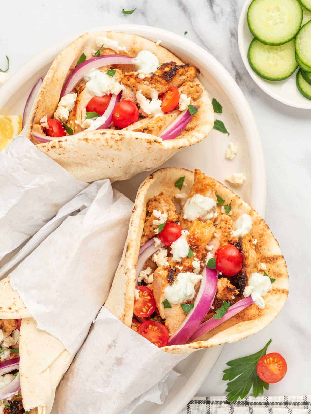 Greek Chicken Gyros - The Girl Who Ate Everything