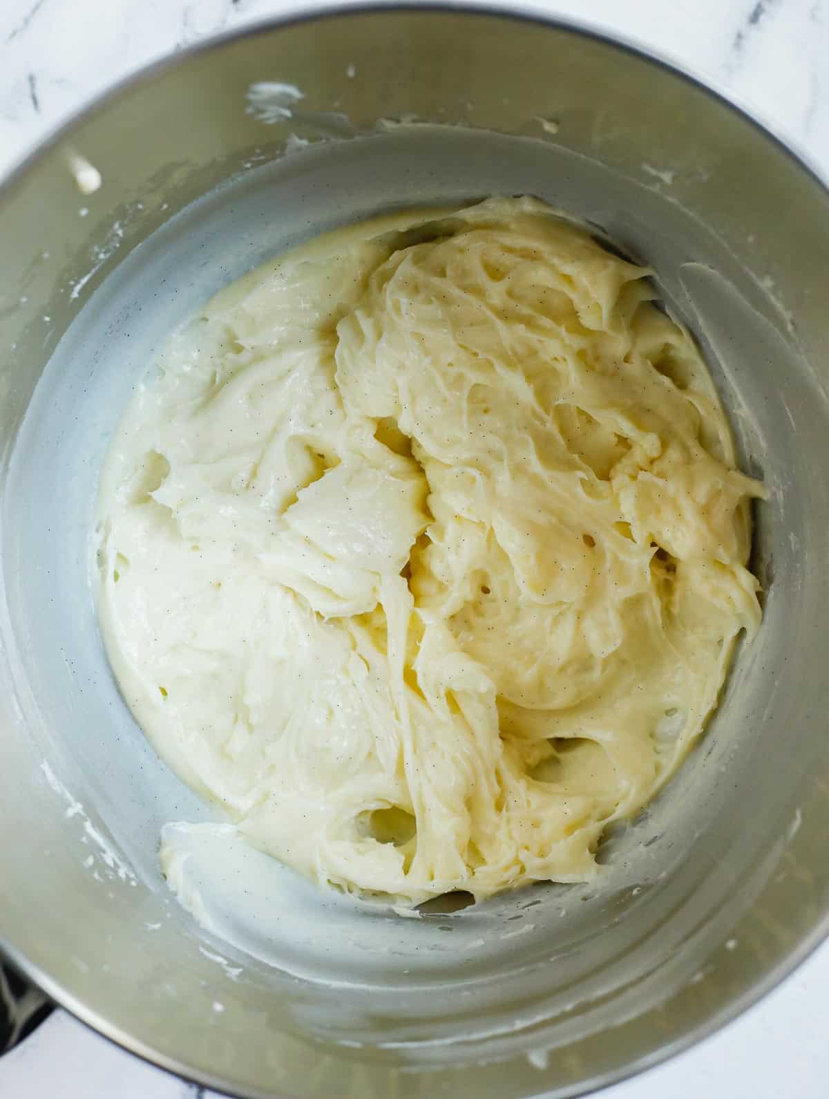 whipped creme patissiere in a bowl