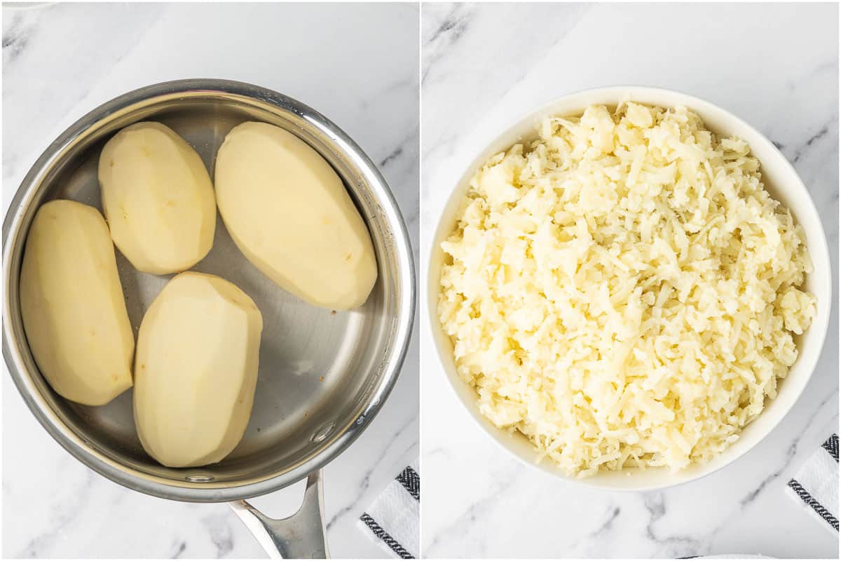 How to boil and grate potatoes.