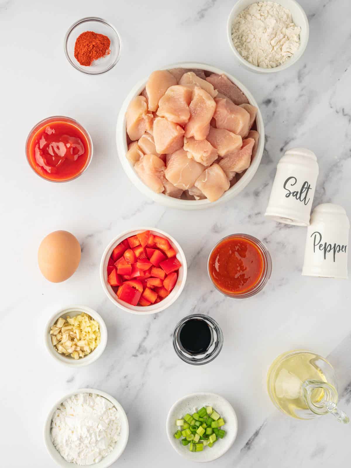 Ingredients needed for chicken manchurian.