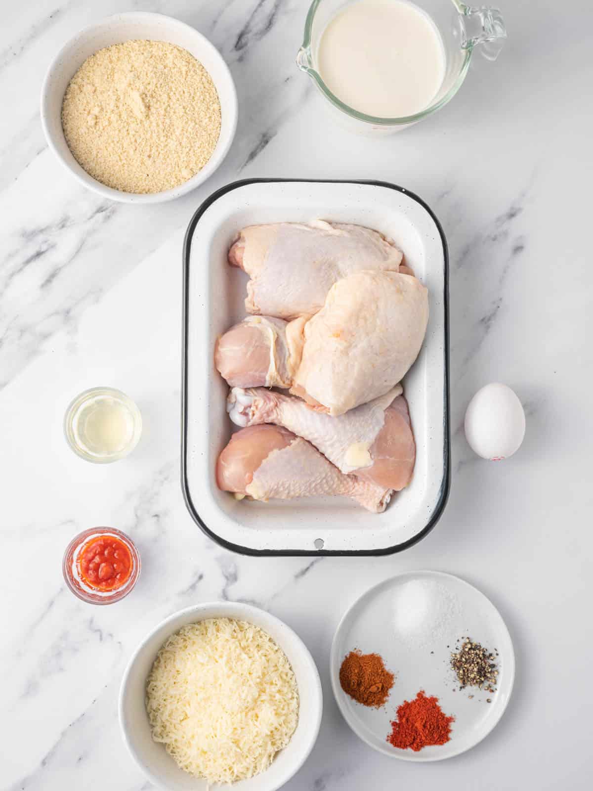 Ingredients needed for fried chicken keto.