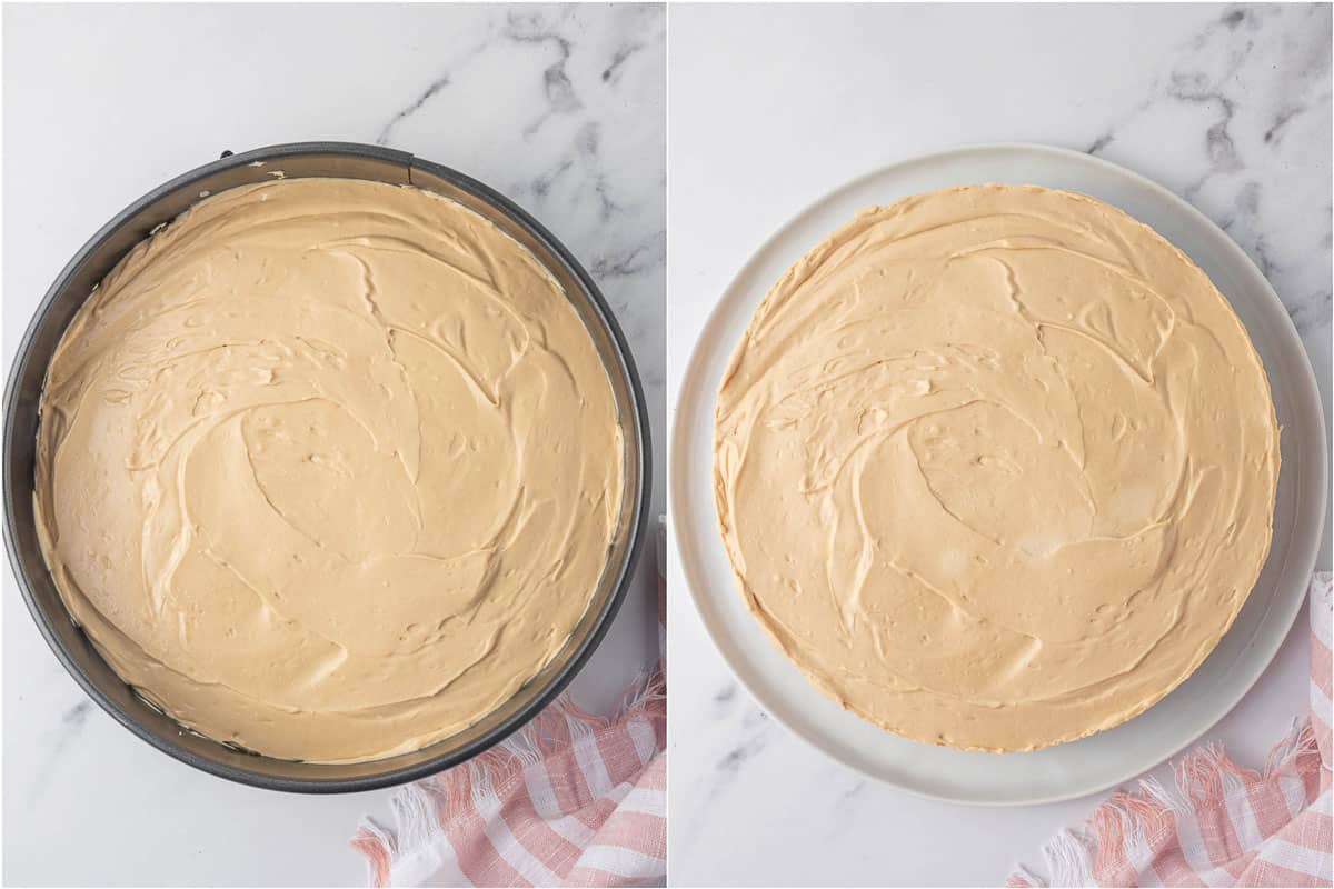 How to unmold a no bake cheesecake.