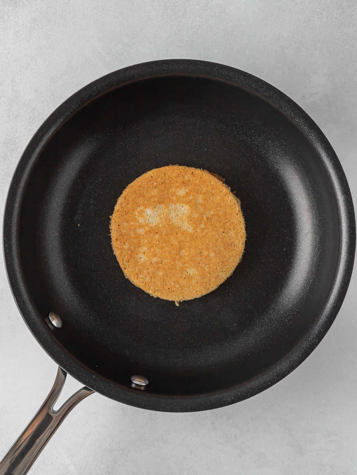 Cook protein pancakes in a non-stick skillet.