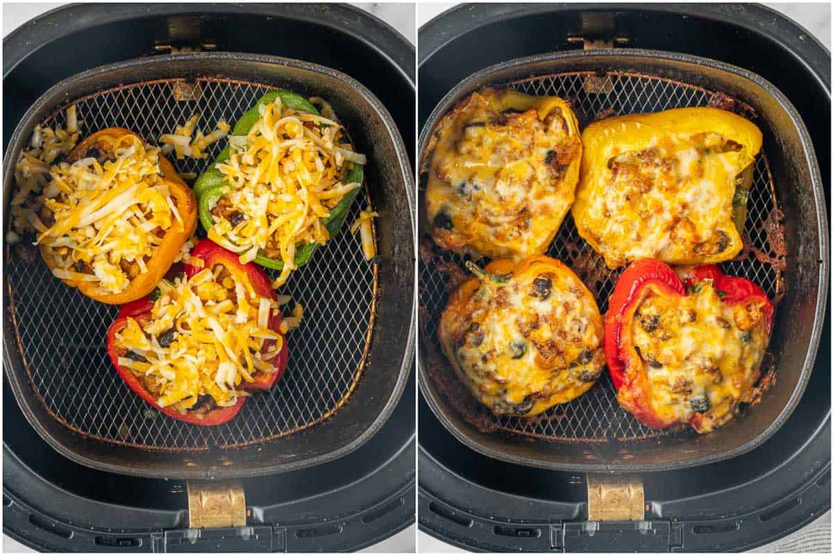 Taco stuffed peppers in air fryer.