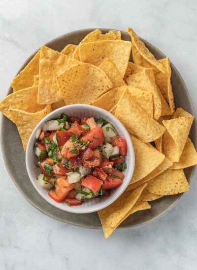 pico de gallo with chips with chips
