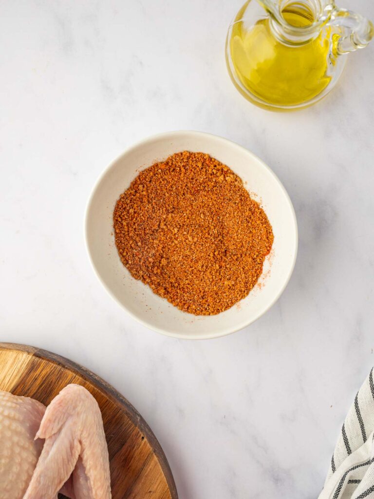 A bowl of roasted chicken seasoning blend.