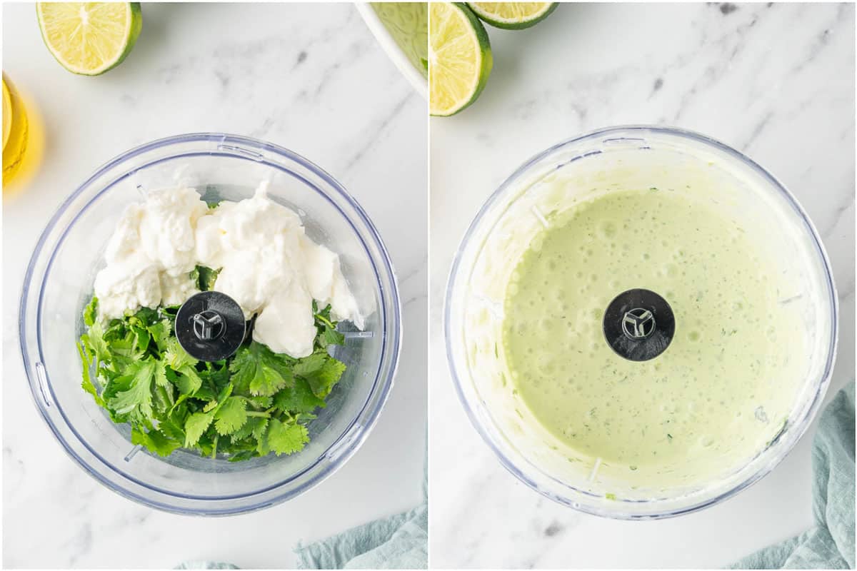 How to make cilantro lime salad dressing.