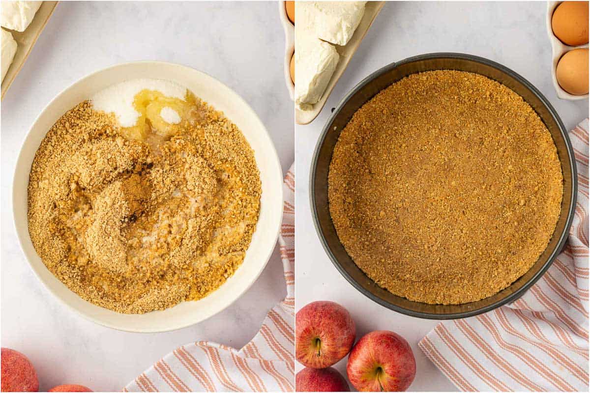 Prepare a graham cracker crust to the