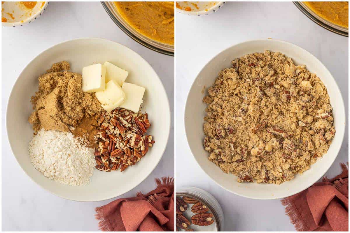 How to make a streusel topping.