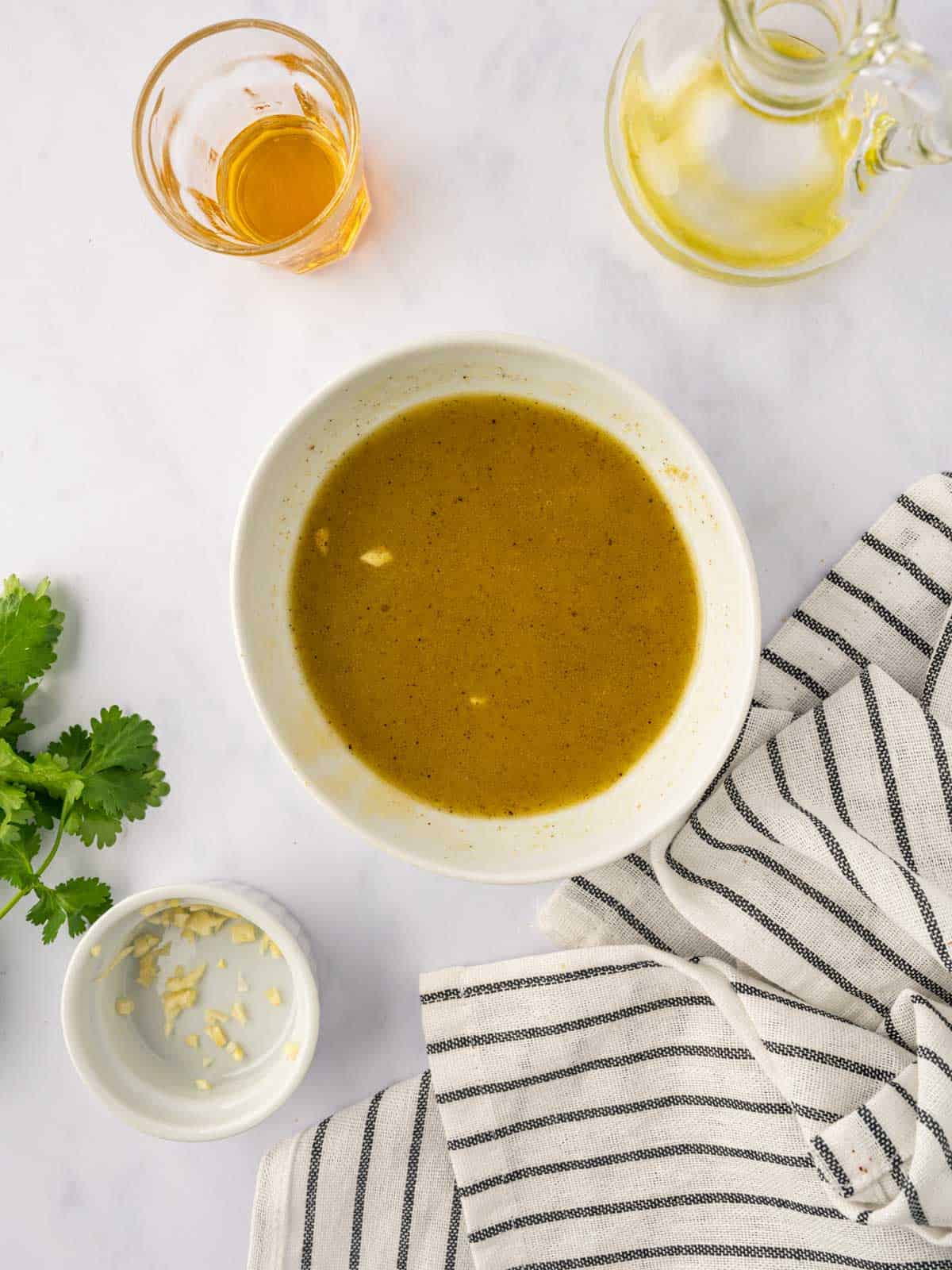 Salad dressing for sweet potato salad.