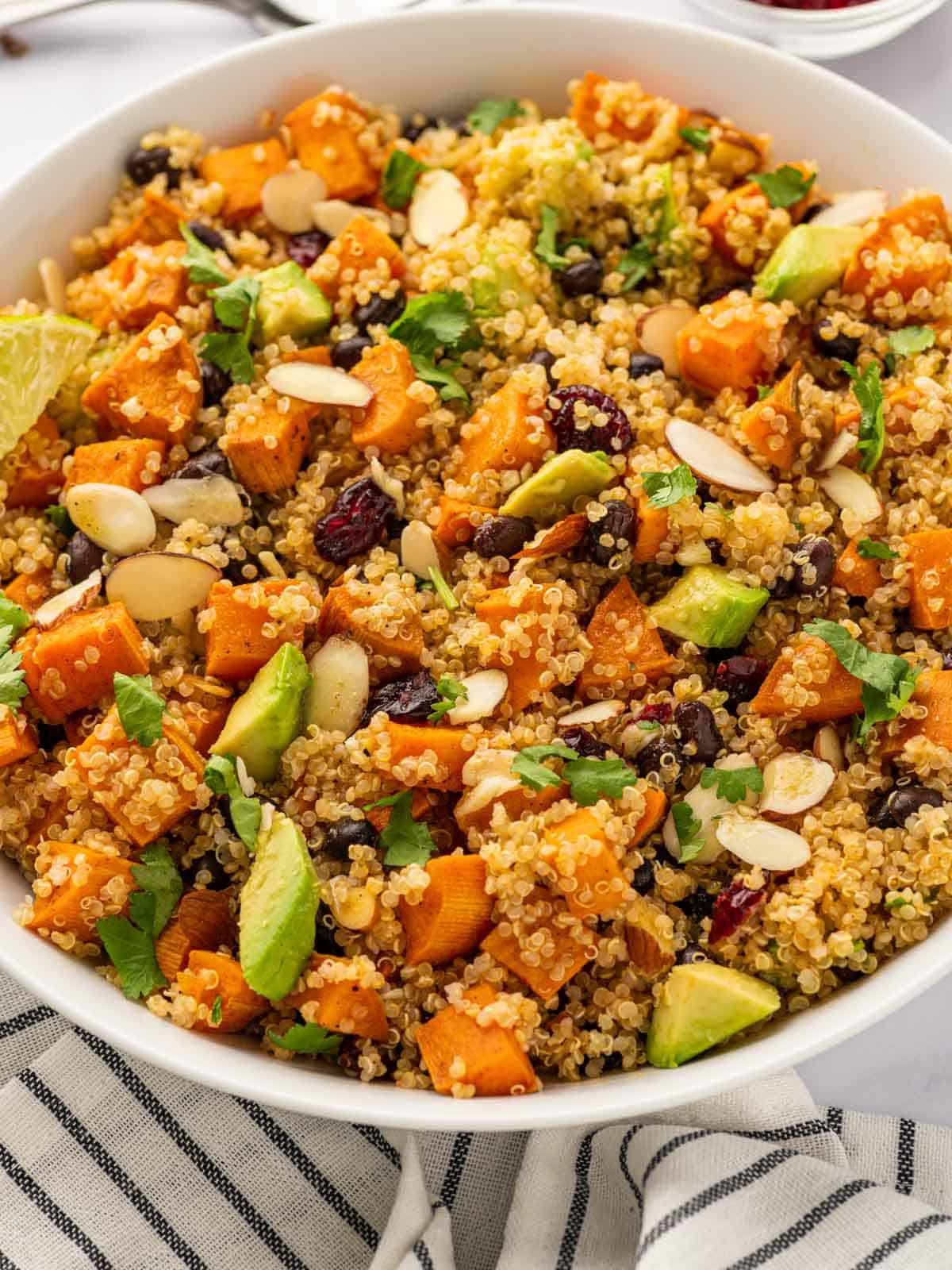 Sweet potato salad with quinoa.