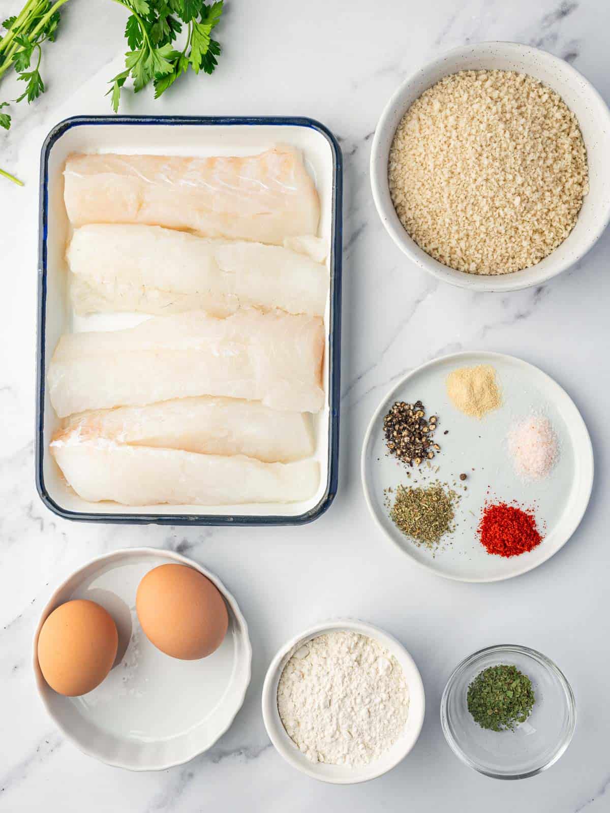Baked Cod With Panko Bread Crumbs Ingredients.