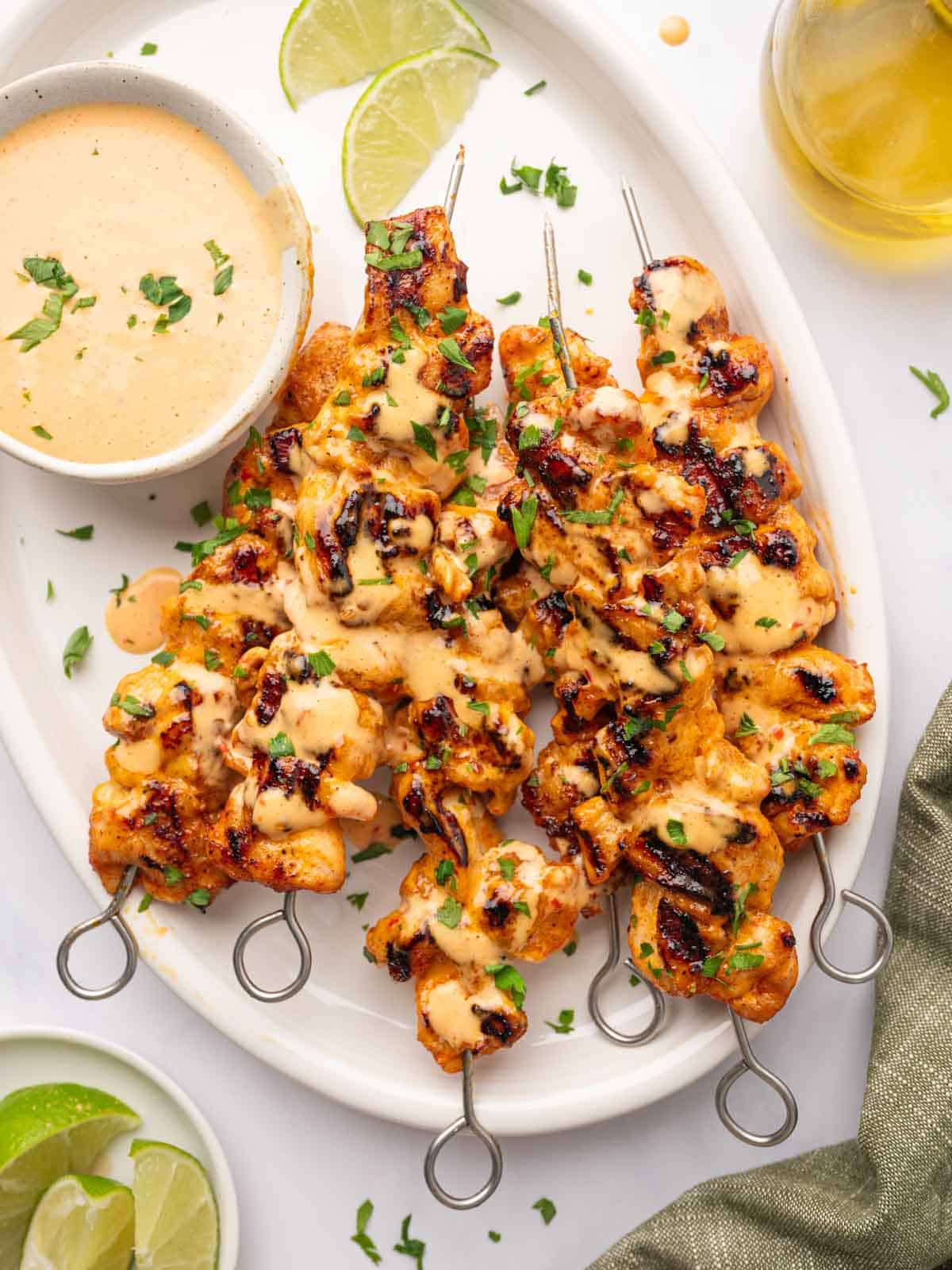 Bang Bang Chicken Skewers