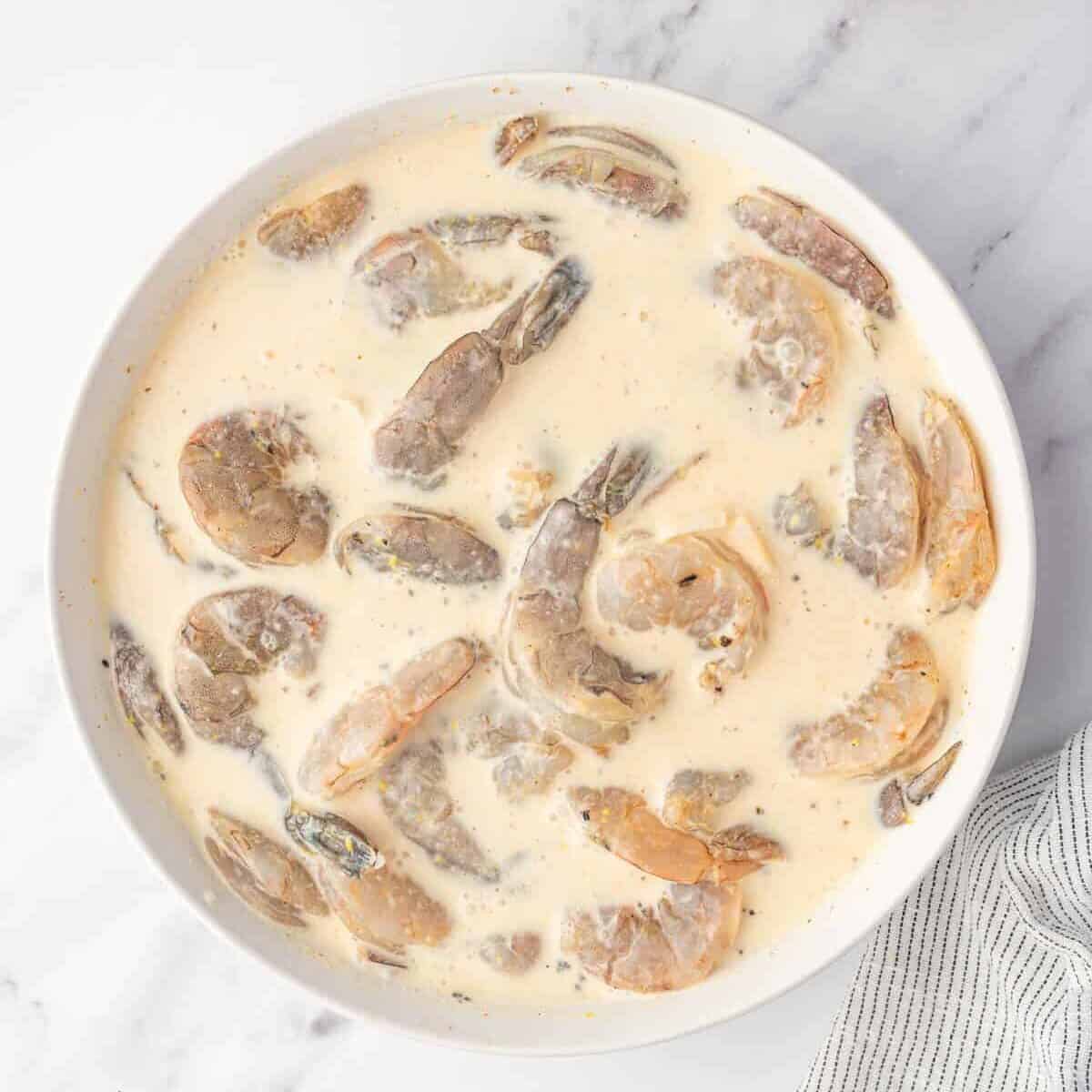 Shrimp marinated in butter milk and spices.